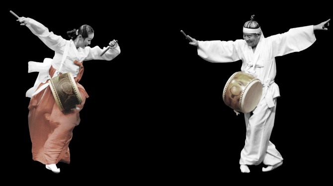 진도북춤(박병천 선생과 임수정)