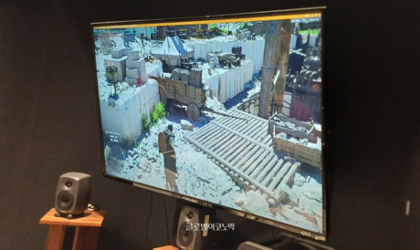 수없이 많이 스캔한 돌들이 인게임 화면에 실제로 구현된 모습. 사진=이원용 기자