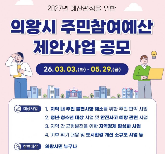 의왕시 2026년 주민참여예산 공모 포스터. 자료=의왕시