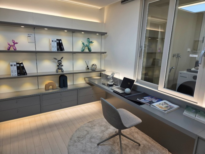 HL디앤아이한라는 6일 부천역 에피트 어바닉의 견본주택을 열고 분양을 시작했다. 사진은 부천역 에피트 어바닉 견본주택의 전용면적 64㎡A타입 방. 사진=최재민 기자