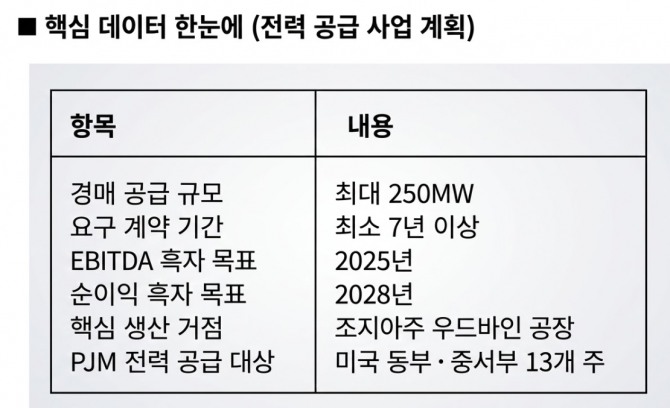 전력 공급사업 계획. 도표=글로벌이코노믹