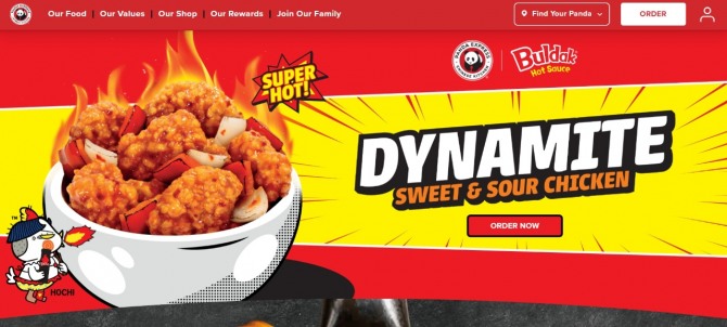  미국 판다익스프레스 홈페이지 첫화면에 게시된 삼양식품 신메뉴 이미지. 사진=미국 판다익스프레스 공식 사이트