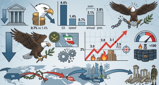 미국이 이란에 폭탄을 떨어뜨리기도 전에 자국 경제는 이미 흔들리고 있었다. 성장률은 반토막 났고 물가는 통제선을 5년째 넘어서고 있었다. 전쟁 이후 국제유가마저 배럴당 100달러를 뚫으면서, '저성장+고물가'라는 스태그플레이션의 망령이 워싱턴을 덮쳤다. 이미지=제미나이3