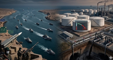 호르무즈 해협을 통과하는 유조선이 사실상 자취를 감췄다. 세계 원유 수송량의 20%가 지나는 이 해협이 실제로 봉쇄된 것은 역사상 처음이다.  이미지=제미나이3