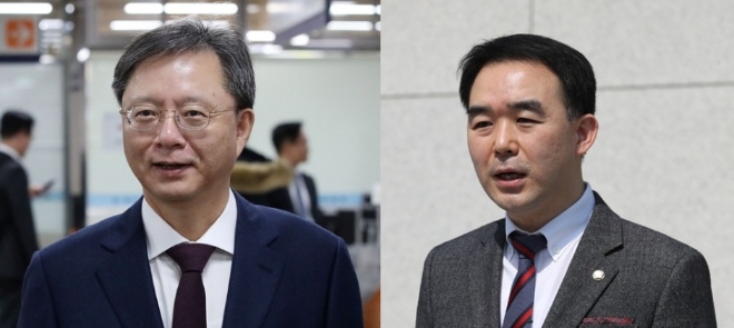 왼쪽부터 우병우 전(前) 청와대 민정수석, 채이배 전 민생당 국회의원. 사진=뉴시스