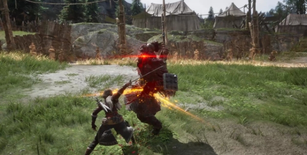 적이 공격 중 눈을 빨갛게 빛내는 타이밍에 맞춰 방어 키를 입력해 '패링(공격 쳐내기)'을 할 수 있다. 사진=넷마블