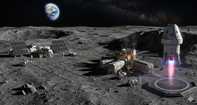 러시아가 2030년대 중반을 목표로 달 표면에 원자력발전소를 건설하겠다는 구체적인 로드맵을 발표하며, 미국과 중국이 주도하던 우주 영토 전쟁에 강력한 견제구를 던졌다. 이미지=제미나이3