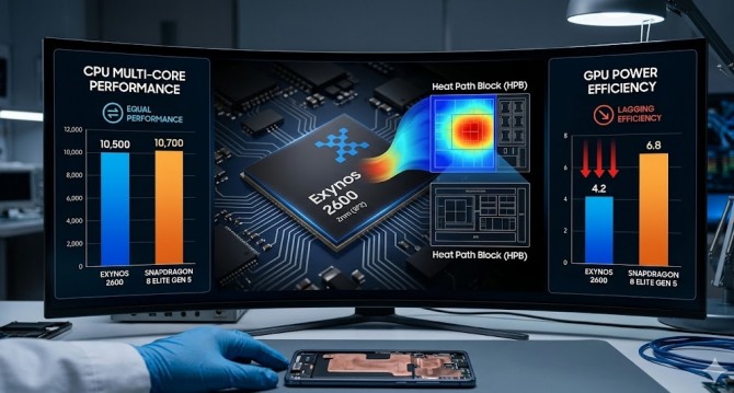 삼성전자 모바일 AP(애플리케이션 프로세서) 사업의 향방을 결정할 중요한 시험이 지금 진행 중이다. 자체 개발 칩 '엑시노스'를 주력 스마트폰에 안정적으로 탑재할 수 있느냐, 아니면 계속 퀄컴(Qualcomm)의 울타리에 머무를 것이냐, 삼성이 수년째 풀지 못한 이 질문에 대한 첫 번째 답이 나왔다. 이미지=제미나이3