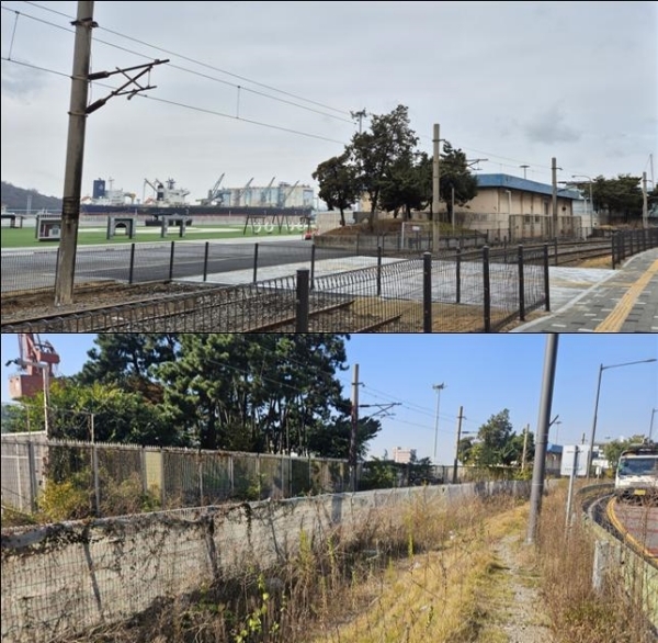 개항광장 시민 입·출입 진입로 개선 전과 후. 사진=인천시