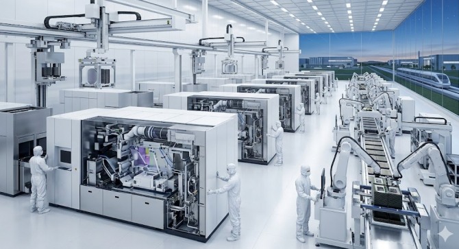 SK하이닉스가 인공지능(AI) 반도체 시장의 ‘절대 강자’ 지위를 지키기 위해 네덜란드 ASML과 12조 원 규모의 차세대 노광장비 도입 계약을 체결하며 승부수를 던졌다. 이미지=제미나이3