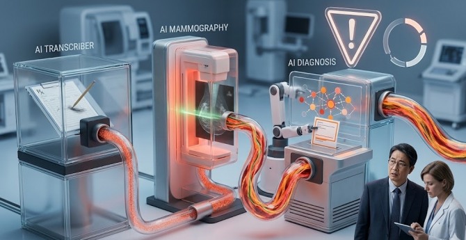 앞 단계 AI가 잘못된 데이터를 내보내도 뒤 단계 AI는 그 값이 신뢰할 수 없다는 사실을 걸러낼 수단이 없다.. 공학 분야에서 '오류 전이(error propagation)'라 불리는 현상으로, 앞선 결함이 다음 단계 결함을 증폭시키는 구조다. 이미지=제미나이3