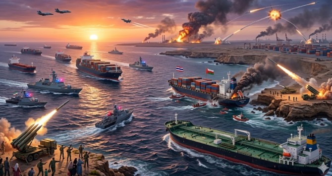 '언제 터질지 모르는 시한폭탄'으로 불려온 호르무즈 해협 봉쇄 위기가 현실로 다가온 지금, 세계 경제학계 '닥터 둠(Dr. Doom)'은 1970년대 오일쇼크의 망령이 되살아나고 있다. 이미지=제미나이3