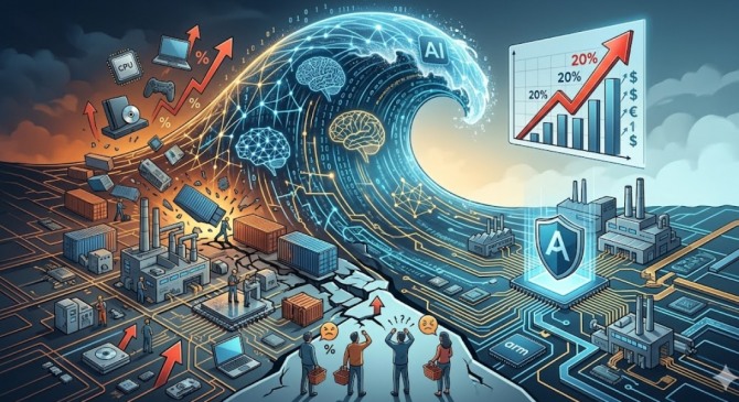 AI 데이터센터로 메모리와 웨이퍼 물량이 쏠리면서 일반 PC와 게임 콘솔용 부품 수급이 한계치에 다다랐다. 이미지=제미나이3