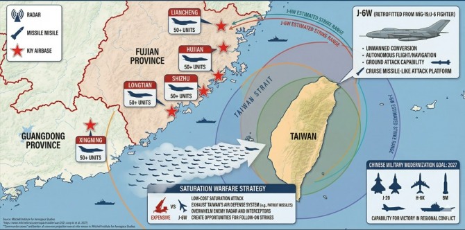 J-6W 전진 배치 지도. 인포그래픽=글로벌이코노믹/구글 제미나이