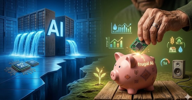 인공지능(AI)이 21세기 핵심 전략 자원으로 부상한 가운데, AI 인프라를 사실상 장악한 미국과 중국의 그늘 밑에서 개발도상국들이 단 50달러(약 7만 5500원)짜리 저가 하드웨어로 구동되는 '검소한 AI(Frugal AI)'를 앞세워 기술 종속에서 벗어나려는 움직임을 본격화하고 있다. 이미지=제미나이3