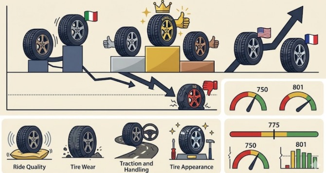 북미 트럭 타이어 시장에서 ‘가성비’를 무기로 점유율을 높여온 한국타이어가 품질 만족도 조사에서 최하위라는 굴욕적인 성적표를 받았다. 이미지=제미나이3