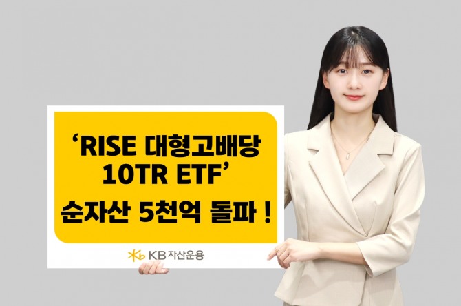 KB자산운용은 'RISE 대형고배당10TR ETF'의 순자산이 5000억원을 넘어서면서 국내 대표 고배당 상장지수펀드(ETF)로 자리매김했다고 16일 밝혔다. 사진=KB자산운용
