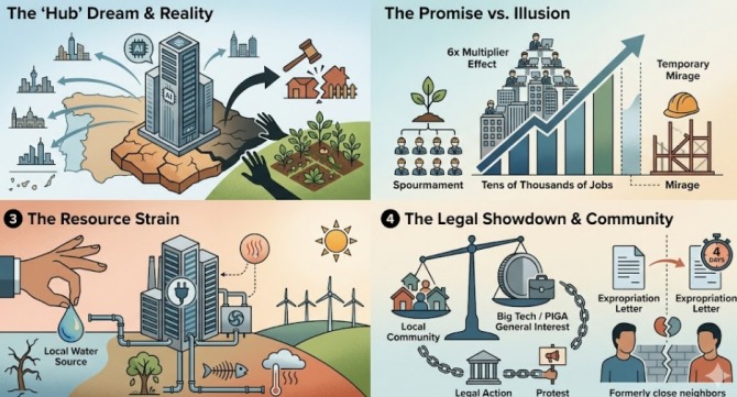 “4일 안에 땅 팔아라” 139조 AI 허브의 역습… 평화롭던 시골 마을 ‘비명’