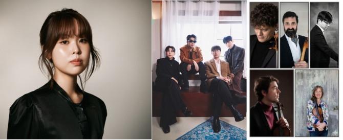 (왼쪽부터) 최유리, 데이브레이크, 벨기에 소로다 재단 현악 5중주 공연단 포스터. 사진=이천시