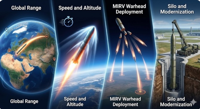러시아가 서방의 미사일 방어(MD) 체계를 무력화할 수 있는 차세대 대륙간탄도미사일(ICBM) '야르스(Yars) RS-24'를 실전 배치하며 글로벌 안보 지형에 거대한 균열을 일으키고 있다. 이미지=제미나이3
