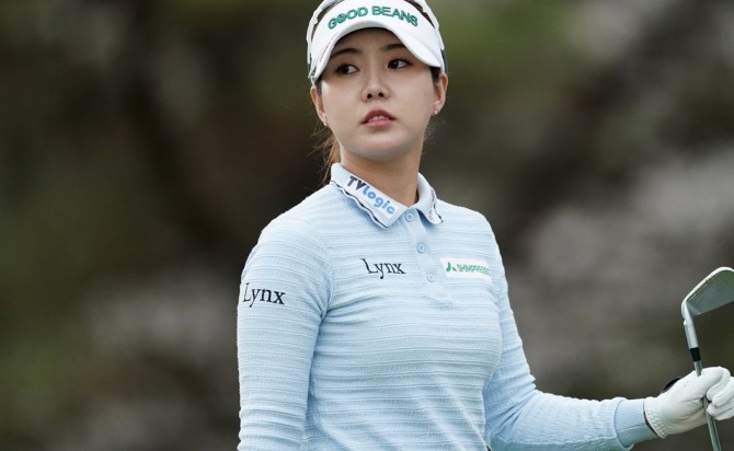 18번홀에서 이글 샷을 기록한 장은수. 사진=글로벌이코노믹