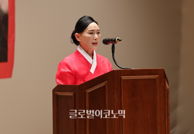 주소은 대회추진위원장이 대회사를 하고 있다. 사진=임승제 기자