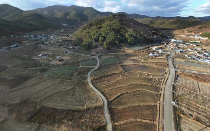 지적재조사사업이 추진 중인 대상 토지 전경. 사진= 청도군 지리정보팀