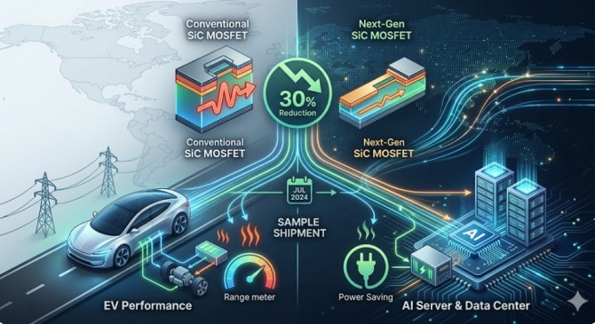 日 로옴, '저항 30% 낮춘' SiC 반도체 승부수… EV·AI 시장 판 흔든다