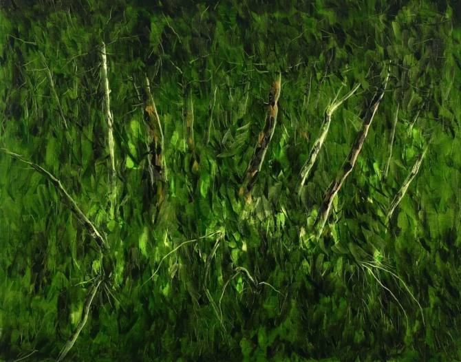 한명호, 관세음 심중화, oil on canvas, 2019