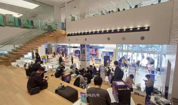 붕괴: 스타레일 팝업 스토어 현장의 모습. 사진=이원용 기자