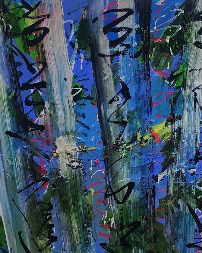한명호, 관세음 심중화, oil on canvas, 2018