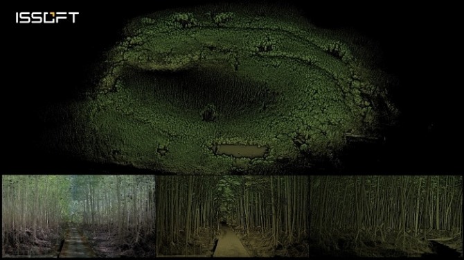 베트남 맹그로브 LiDAR 포인트클라우드 데이터. 사진=이즈소프트