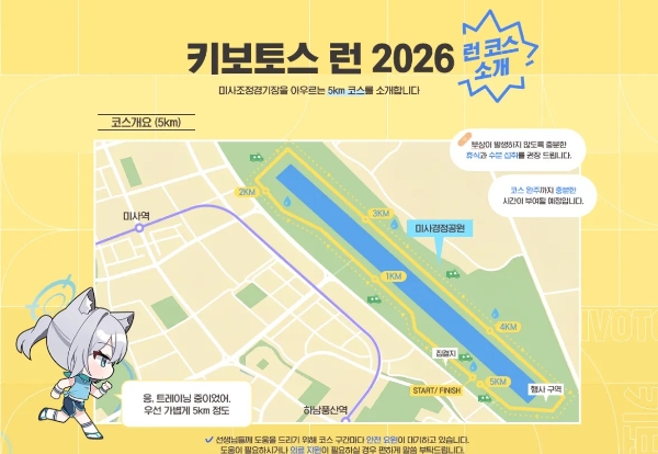 '키보토스 런' 코스 안내 이미지. 사진=넥슨