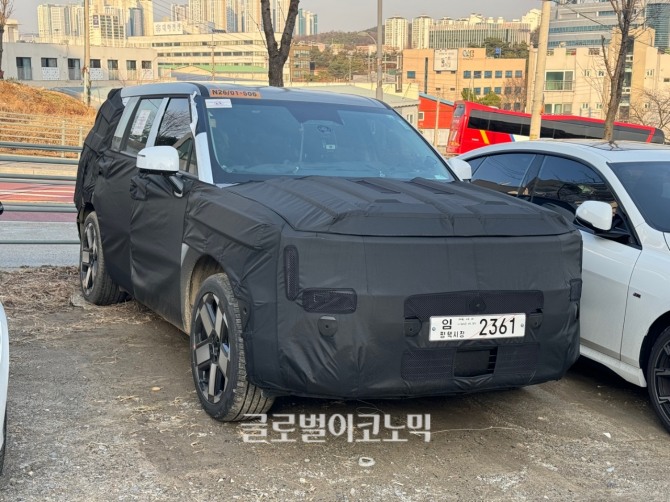 현대자동차 '싼타페 페이스리프트' 테스트카 (사진=최태인 기자)