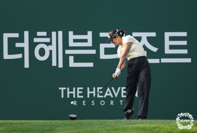 김민별의 드라이버 파워 임팩트. 사진=KLPGA 박준석 포토
