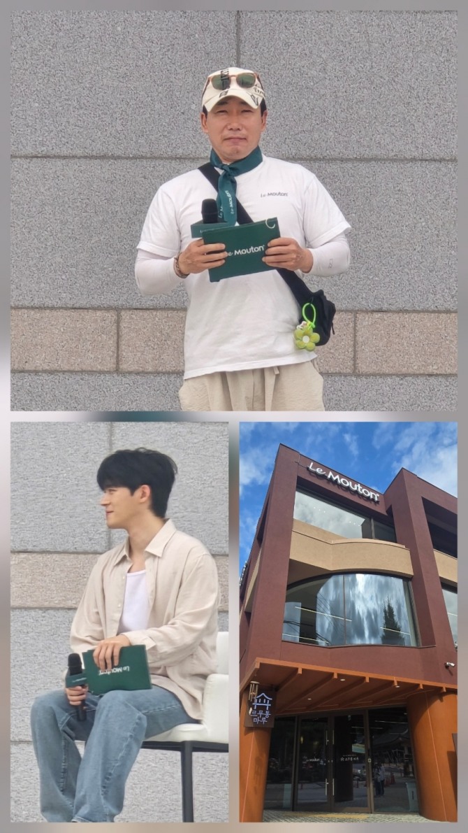 (위부터 시계방향으로) 허민수 르무통 대표이사, 르무통 플래그십 스토어 '르무통 마루' 외관, 앰버서더 배우 정재광. 사진=문용균 기자