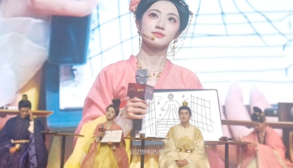 에비 황이 작중 '무원조'가 결심을 굳히는 장면을 그림으로 묘사했다. 사진=이원용 기자