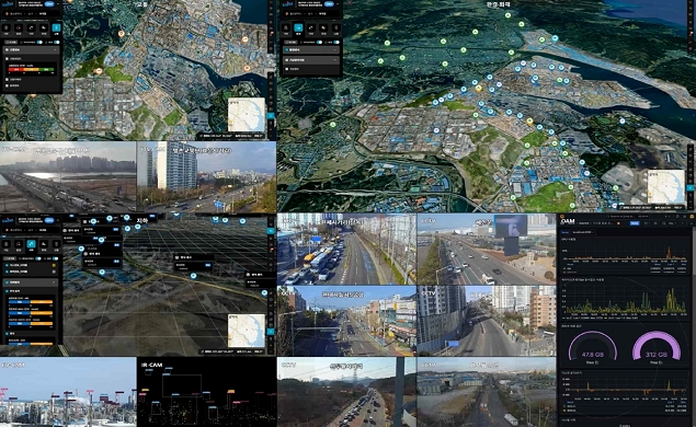 울산시 디지털트윈 기반 통합관제 플랫폼 화면. 울산시는 AI·IoT·열화상 카메라 등을 활용해 국가산단 이상 징후를 조기에 포착하는 관제체계를 운영하고 있다. 사진=울산시