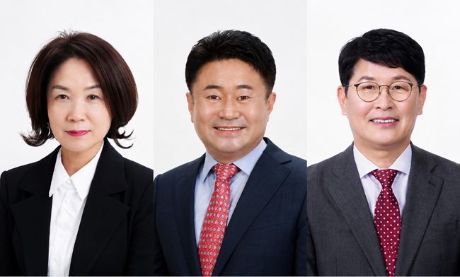 왼쪽부터 석혜순 운영위원장. 권오기 시민행복위원장,손성호 경제도시 위원장. 사진=영주시의회