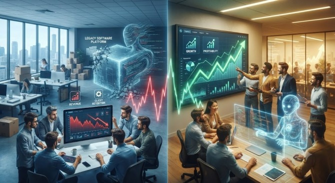 The Software Industry Shaken by AI Shock… Performance Creates a Divide