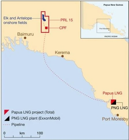 파푸아뉴기니 LNG CPF Project 위치도. 제공=대우건설