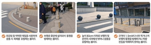 속초시가 시민 통행에 불편과 장애를 초래하는 볼라드를 일제 조사한다. 사진은 속초시가 밝힌 문제 볼라드. 사진=속초시