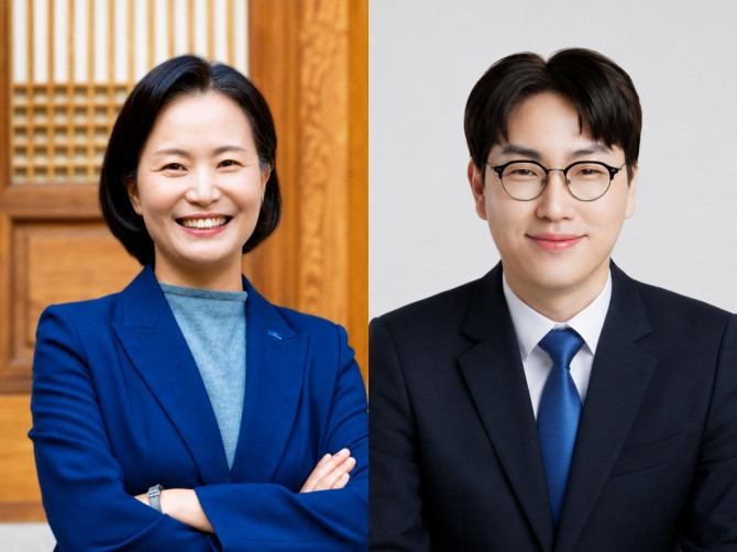 이해민 AI미래기획수석비서관(왼쪽)과 하정우 국가인공지능전략위원회 부위원장. 사진=연합뉴스