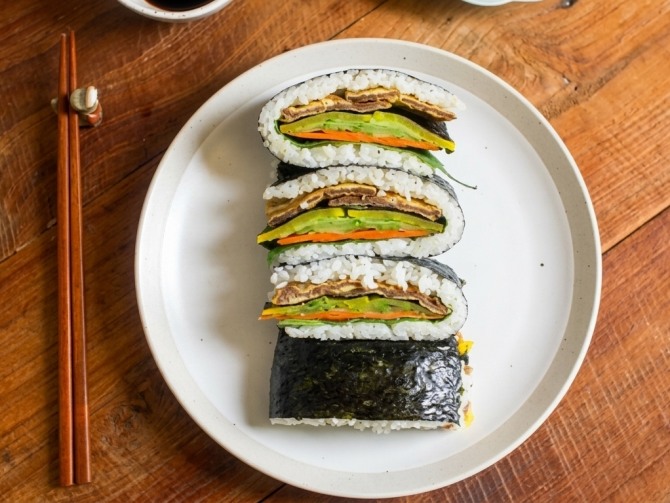 한우 육전 접는 김밥   사진=한우자조금