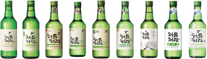 처음처럼 변천사. 사진=롯데칠성음료