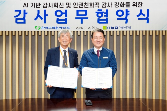 기보·한수원, AI 감사 혁신·인권친화 감사 협력 '맞손'
