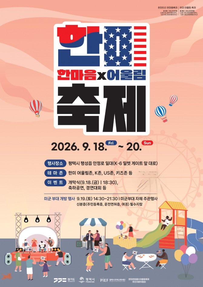  '한미 한마음×어울림 축제' 포스터. 사진=평택시