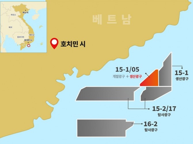 SK어스온 베트남 광구 지도. 사진=SK이노베이션