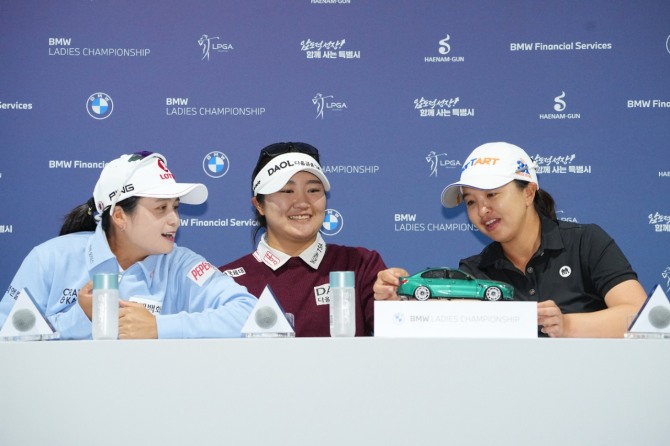 최혜진, 유해란, 김세영(왼쪽부터). 사진=BMW 코리아/조원범 포토