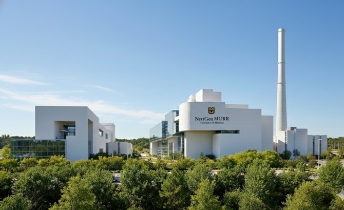 현대엔지니어링이 컨설팅 및 초기설계에 참여한 미국 미주리대학교 차세대 연구용원자로의 완공 예상 조감도. 사진=현대엔지니어링